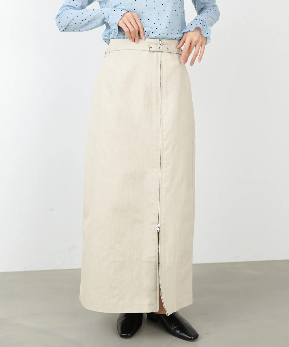 Women’s High Waist Maxi Skirt – Minimalist Side Slit Pencil Skirt
