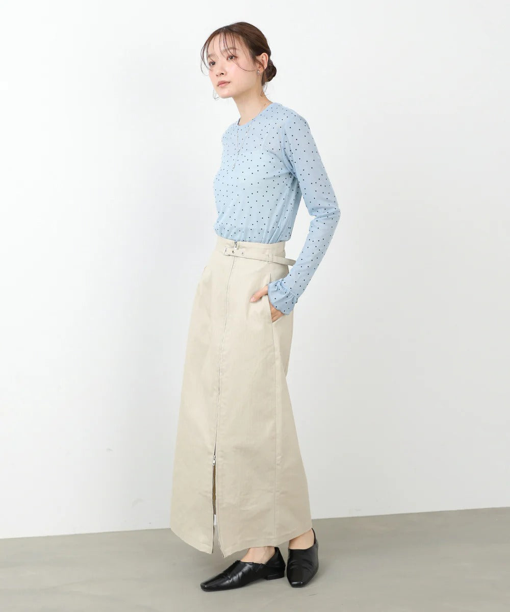 Women’s High Waist Maxi Skirt – Minimalist Side Slit Pencil Skirt