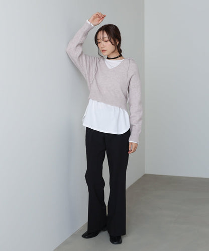 Bab Short Hoodie Knit Top