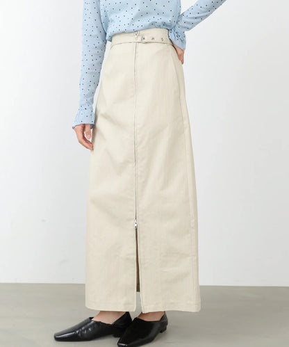 Women’s High Waist Maxi Skirt – Minimalist Side Slit Pencil Skirt