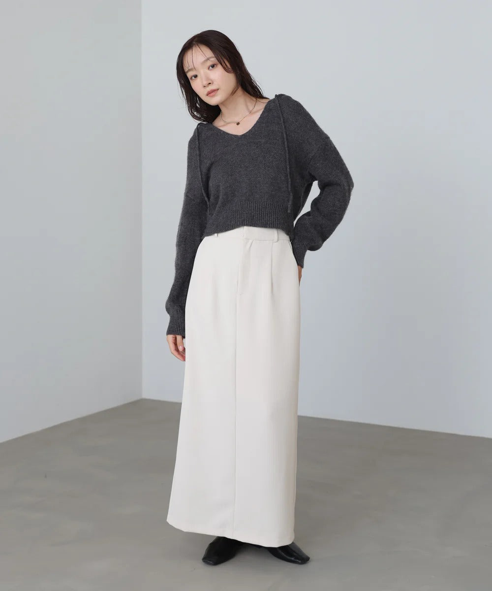 Bab Short Hoodie Knit Top