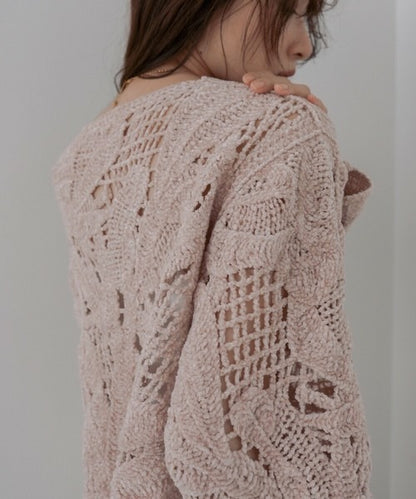 Mohair Crochet Short Tops