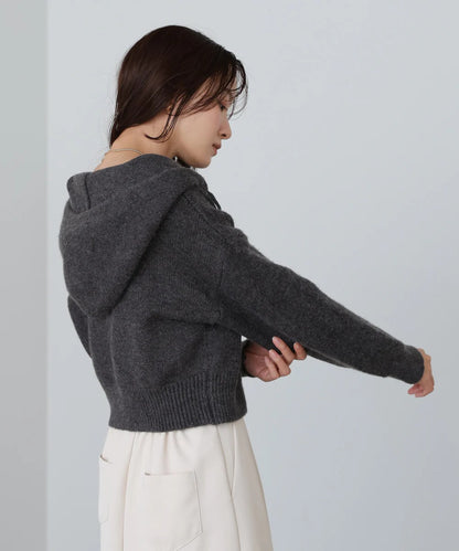 Bab Short Hoodie Knit Top