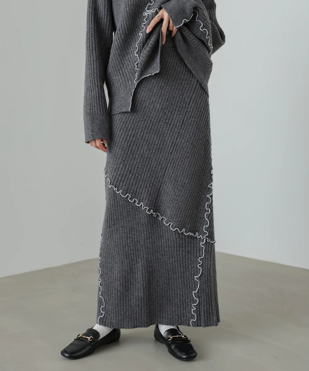 Bab Random Mellow Knit Skirt