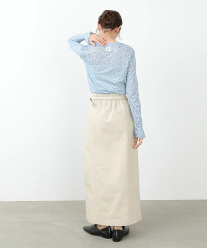 Women’s High Waist Maxi Skirt – Minimalist Side Slit Pencil Skirt