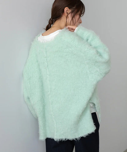 Bab Inner Set Keyhole Neck Scribble Knit Top