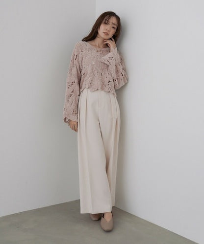 Mohair Crochet Short Tops