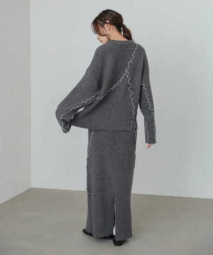 Bab Random Mellow Knit Skirt