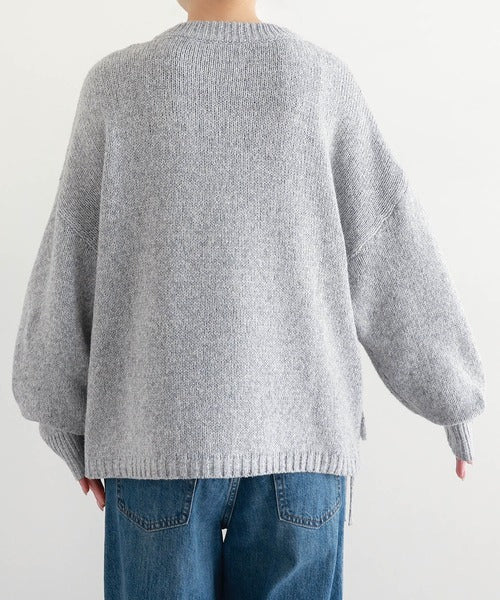 evernavy Faux Layered Long Sleeve Knit Top