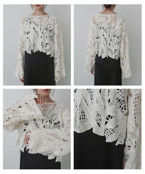 Mohair Crochet Short Tops