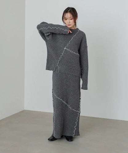 Bab Random Mellow Knit Skirt