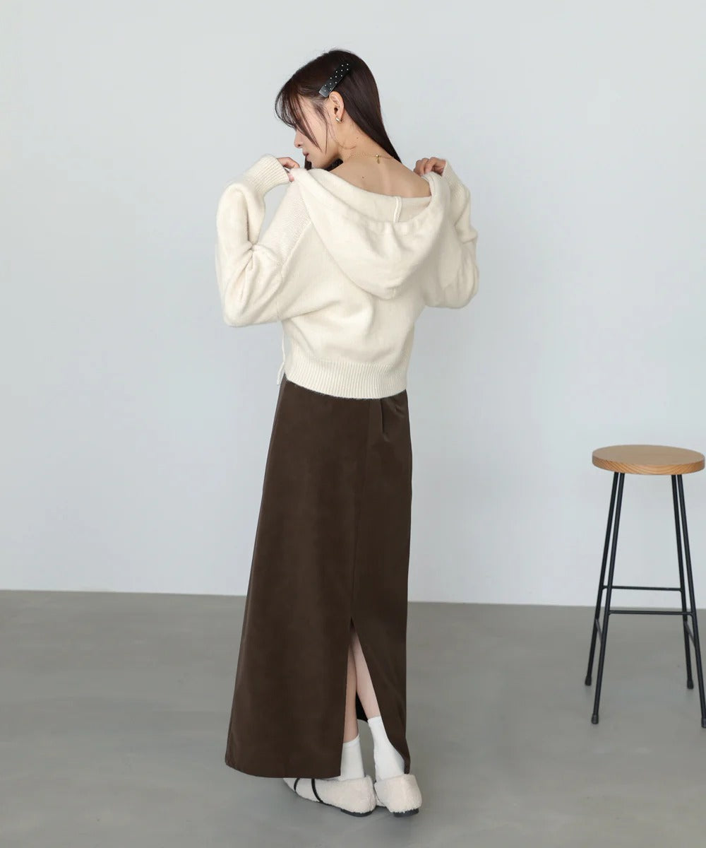 Bab Short Hoodie Knit Top