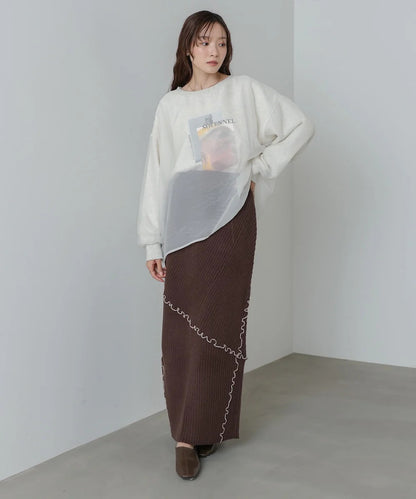 Bab Random Mellow Knit Skirt