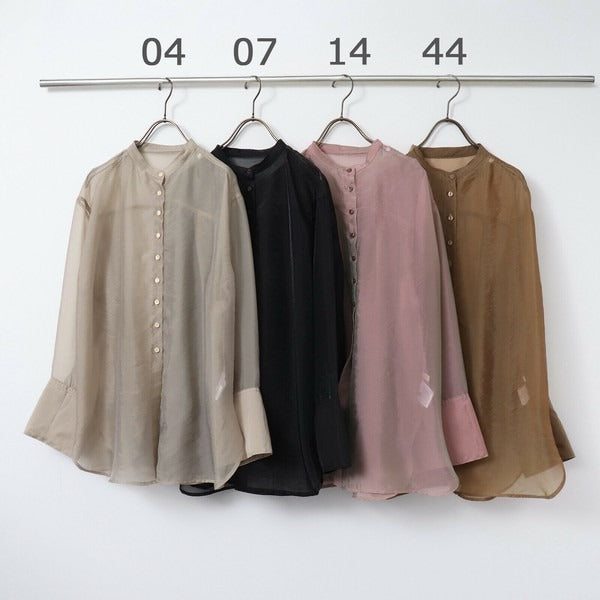 Hunch Shiny Sheer Washer Wide Cuff Shirt