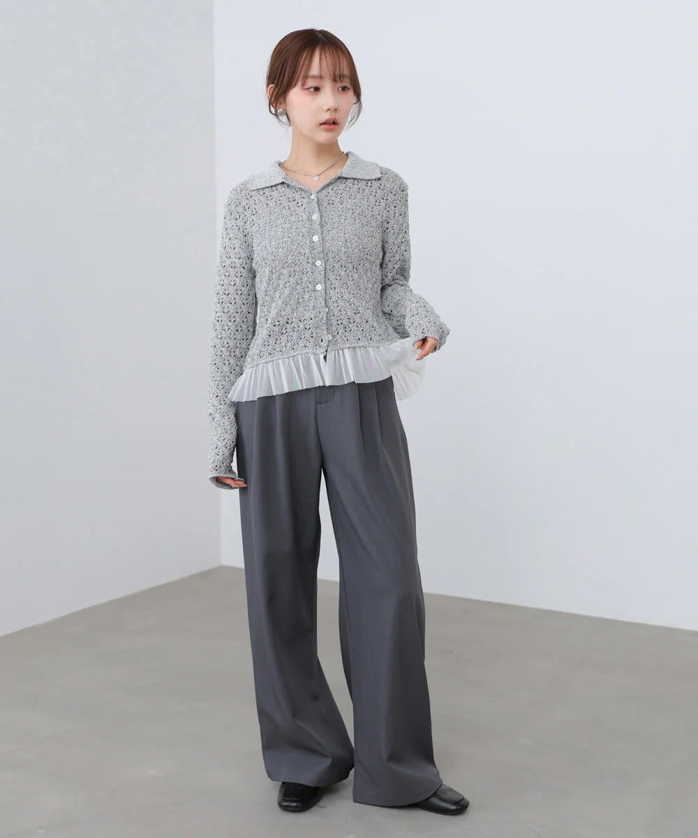 Bab Openwork Tulle Cardigan