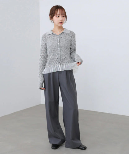 Bab Openwork Tulle Cardigan