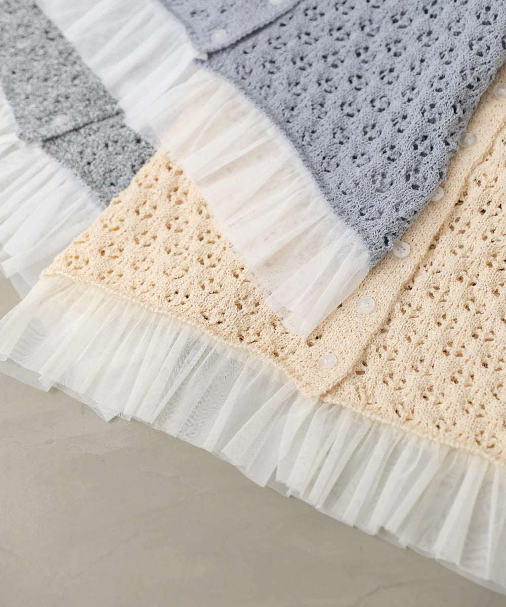 Bab Openwork Tulle Cardigan