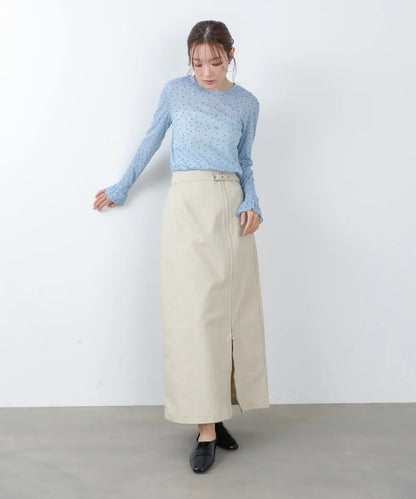 Women’s Polka Dot Long Sleeve Top – Soft Fitted Style