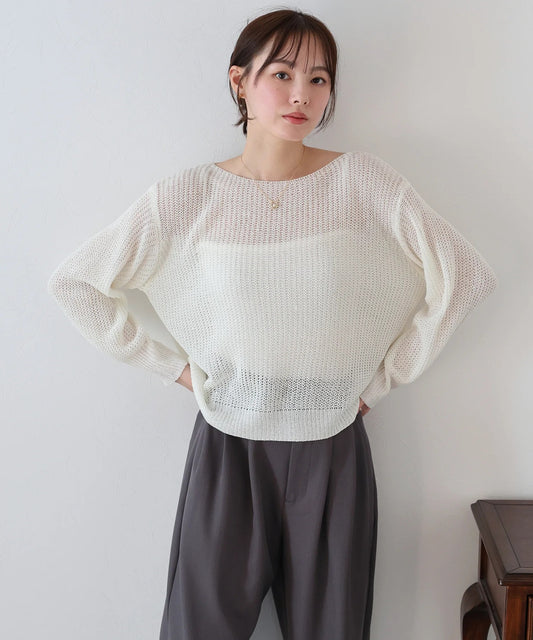 BLUE EAST Sequin Mesh Knit