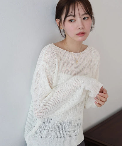 BLUE EAST Sequin Mesh Knit