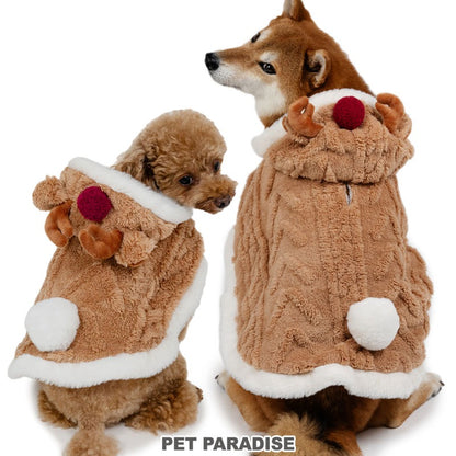 Dog Clothes Reindeer Poncho Costume