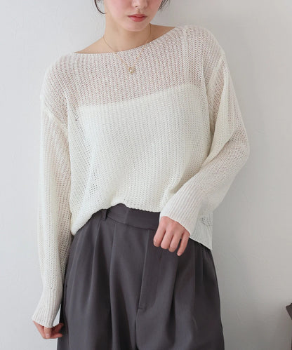 BLUE EAST Sequin Mesh Knit