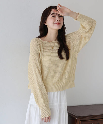 BLUE EAST Sequin Mesh Knit