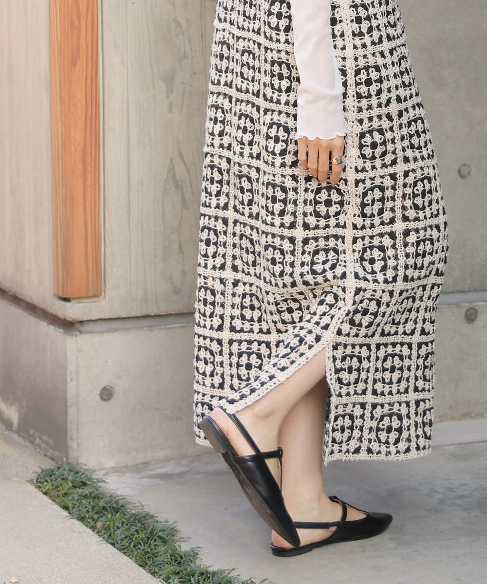 Boho Crochet Maxi Dress for Women – Sleeveless Summer Resort Style