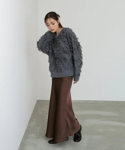 Bab 2-Way Shaggy Knit Top (Front and Back)