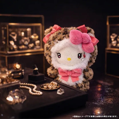 Sanrio Leopard Mascot Pouch Plush Keychain – Hello Kitty / Kuromi / My Melody / Cinnamoroll