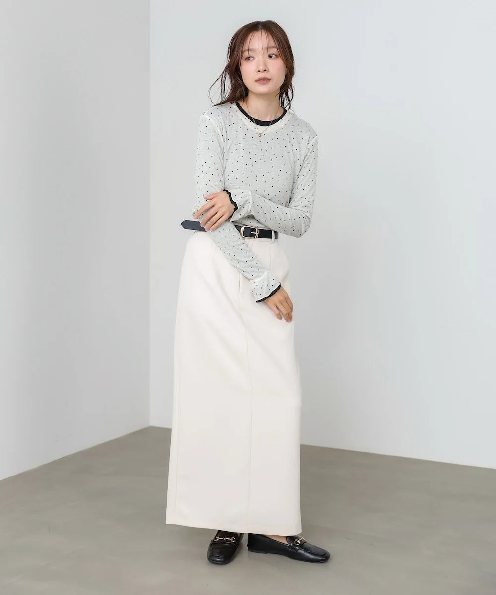 Women’s Polka Dot Long Sleeve Top – Soft Fitted Style