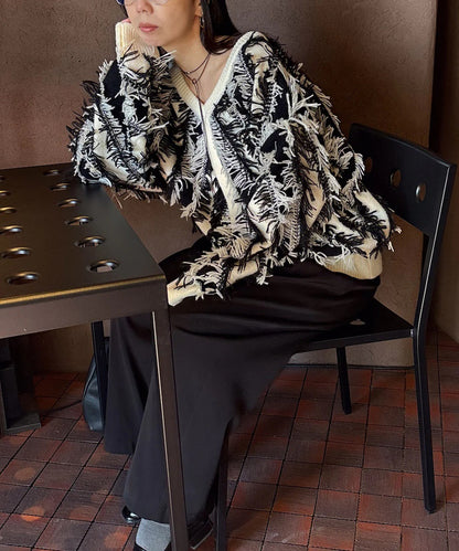 Bab 2-Way Shaggy Knit Top (Front and Back)