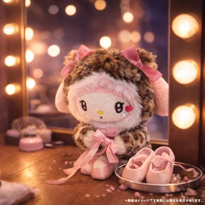 Sanrio Leopard Mascot Pouch Plush Keychain – Hello Kitty / Kuromi / My Melody / Cinnamoroll