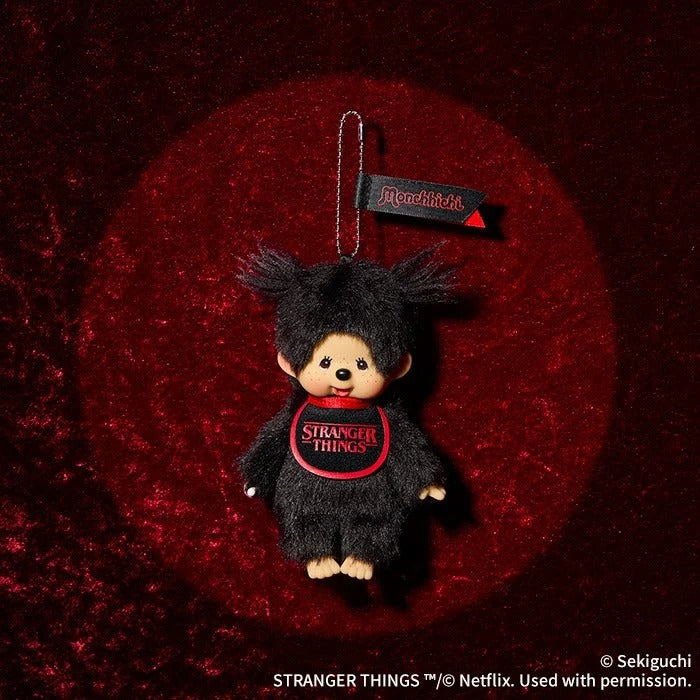 Monchhichi x Stranger Things Collaboration Limited Edition Plush Keychain - Eleven Girl