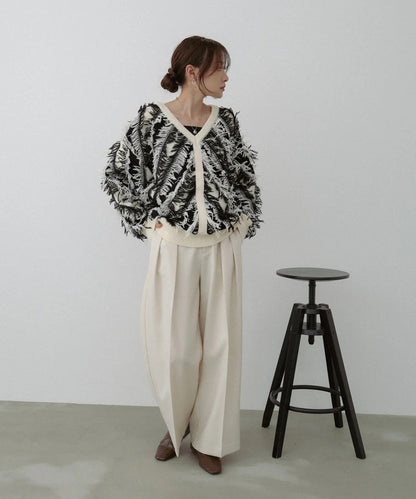 Bab 2-Way Shaggy Knit Top (Front and Back)