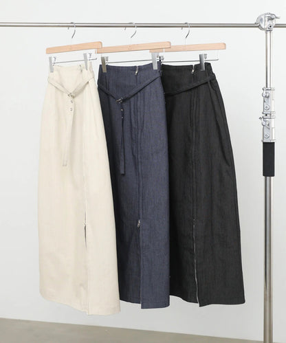 Women’s High Waist Maxi Skirt – Minimalist Side Slit Pencil Skirt