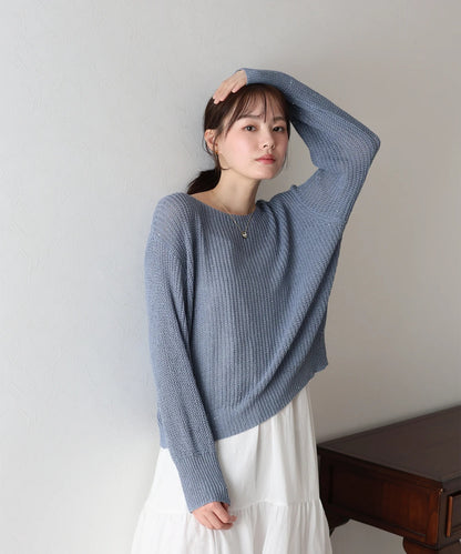 BLUE EAST Sequin Mesh Knit