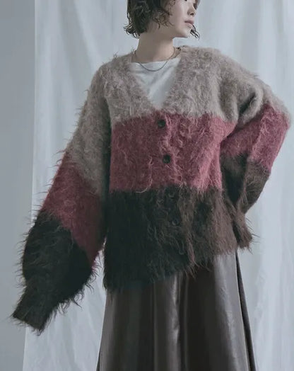 Three-Tiered Fluffy Cardigan