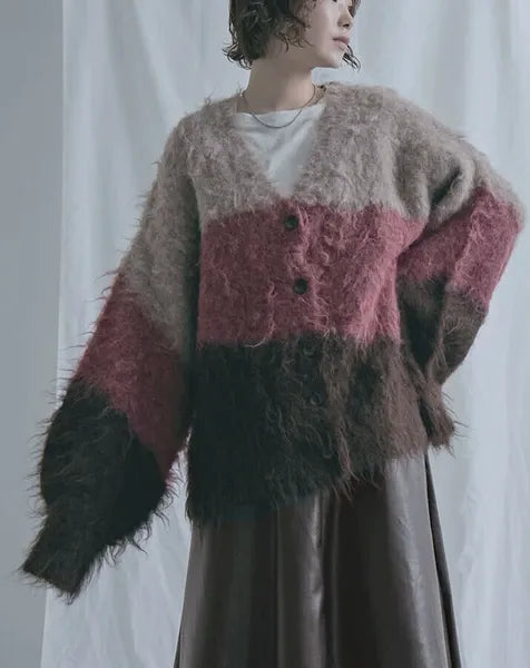 Three-Tiered Fluffy Cardigan