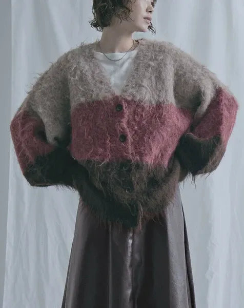 Three-Tiered Fluffy Cardigan