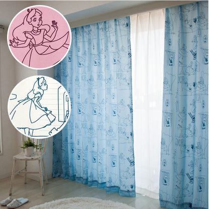 Alice in Wonderland Curtains 2-Pack Made in Japan