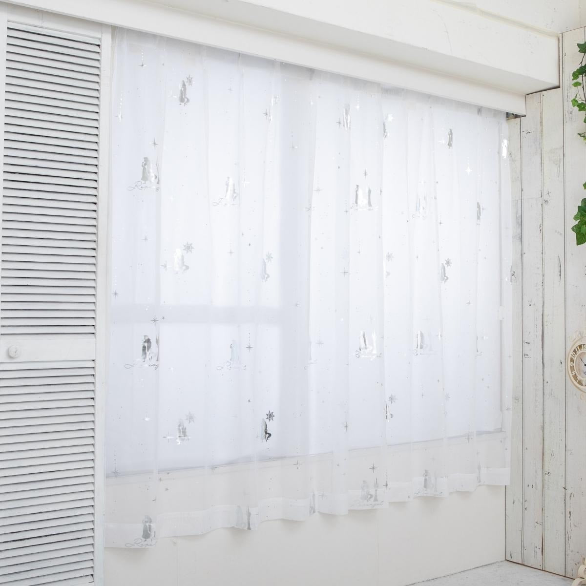 Rapunzel 2-Level Blackout Heat Insulation Aluminum Foil Printed Glitter Curtains