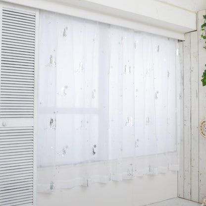 Rapunzel 2-Level Blackout Heat Insulation Aluminum Foil Printed Glitter Curtains