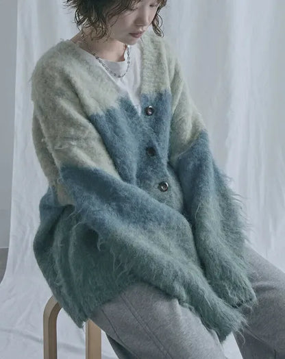 Three-Tiered Fluffy Cardigan