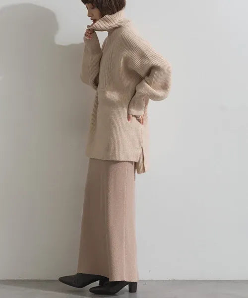 Half-Zip Long Knit Pullover