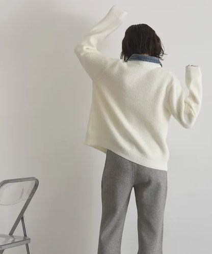 Denim Layered Zip Cardigan