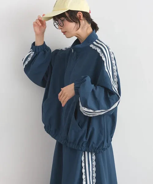 Water-Repellent Nylon Girly Sideline Track Jacket