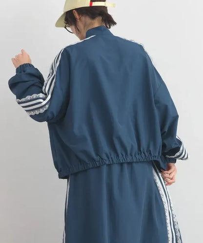 Water-Repellent Nylon Girly Sideline Track Jacket