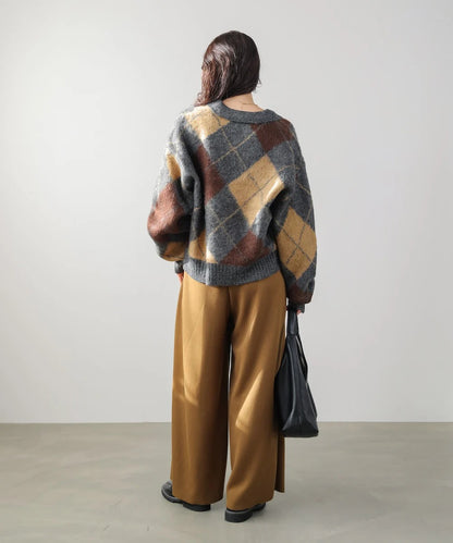 Bou Jeloud Argyle Collared Knit