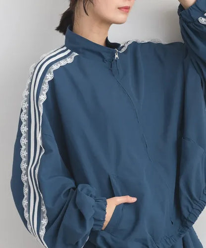 Water-Repellent Nylon Girly Sideline Track Jacket